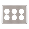 3-Gang Duplex Wall Plates, Stainless Steel Standard Size Polished Finish - 23SBS - Suzhou Ele Mfg Co., Ltd.