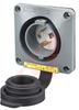 Twist-Lock Watertight Safety-Shroud Flanged Inlet, 20A 125V, L5-20P - 70116222 - Allied Electronics, Inc.