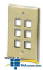 ICC Flush Mount 6-Outlet Modular Faceplates - ICC-FACE-6 - TelephoneStuff.com