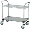 Utility Cart, 1 Wire/1 Solid Shelves; Height Quantum Storage - 42AC6312 - Newark, An Avnet Company