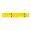 Brady B-946 Black on Yellow Vinyl Self-Adhesive Pipe Marker - 1 1/8 in Height - 3/4 in Character Height - 7 in Length - Printed Msg = _____ F - 7308-4 - 754476-93232 - R. S. Hughes Company, Inc.