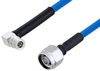 Plenum N Male to QMA Male Right Angle Low PIM Cable 24 Inch Length Using SPP-250-LLPL Coax , LF Solder - PE3C5874-24 - Pasternack
