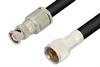 UHF Male to BNC Male Cable 60 Inch Length Using PE-B400 Coax - PE34579LF-60 - Pasternack