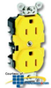 Leviton 20Amp 125V Smooth Face Duplex Receptacle -- 53CM-62 - Image