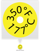 SL350F 177C TEMPERATURE SENSOR LABEL - SL350F - Telatemp Corporation