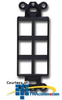 Hubbell ISF StyleLine Outlet Frame - 6 Ports (Pkg of 25) - ISF6 - TelephoneStuff.com