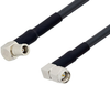SMB Plug Right Angle to SMA Male Right Angle Cable 12 Inch Length Using LMR-195 Coax with HeatShrink - PE3W06735/HS-12 - Pasternack