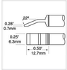 Metcal Smartheat Tweezer Cartridge PTTC-804-PK - Blade Tip - 12.7 mm Tip Length - 6.3 mm Tip Width - 0.7 mm Thick - METCAL PTTC-804-PK - R. S. Hughes Company, Inc.