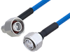 Plenum 4.1/9.5 Mini DIN Male Right Angle to 4.3-10 Male Low PIM Cable 24 Inch Length Using SPP-250-LLPL Coax , LF Solder - PE3C5846-24 - Pasternack