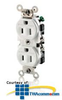 Leviton Duplex Receptacle 15 Amp, 125 Volt, NEMA 5-15R -- TWR15-W - Image