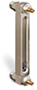 Aluminum Liquid Level Gage with Shut-Off, 6” Centerline, 3/8