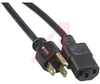 Power Cord, Detachable; 10 A; Plug; SVT; 2 m; 0.253 in. (Nom.); 1250 W; 125 V - 70115982 - Allied Electronics, Inc.