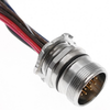 MCV, M23, Receptacle, 19 Pole, Female, Discrete, 0.3M, 4A, 1/2, Front Mount, Nickel Brass - MCV-19FR-0.3M - Mencom Corporation