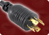 LOCKING NEMA L15-20P to BLUNT CUT HOME // Power Cords // High Voltage Power Cords // Locking Blade Power Cords -- 4837.180S - Image