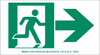 Brady Bradyglo B-523 Polyester Rectangle White Exit Sign - 5.3 in Width x 0.6 in Height - Glow in the Dark, Laminated - 81903 - 754473-81903 - R. S. Hughes Company, Inc.