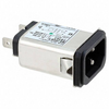 Power Line Filter 50Hz/60Hz 6A 250VAC Quick Connect Flange Mount -- 793-1-6609008-8