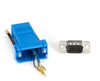 DB9 Colored Modular Adapter (Unassembled), Male to RJ-11, 6-Wire, Blue - FA782 - Visual Sound, Inc.