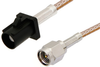 SMA Male to Black FAKRA Plug Cable 48 Inch Length Using RG316 Coax - PE39343A-48 - Pasternack