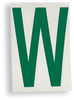 ToughStripe Die-Cut Green Letter W - 121826 - Brady Corporation