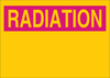 Brady B-401 Polystyrene Yellow Preprinted Header - 10 in Width x 7 in Height - TEXT: RADIATION - 25366 - 754476-25366 - R. S. Hughes Company, Inc.