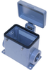 Standard, Rectangular Base with cover, Surface mount, size 66.4, 4 Pegs, 2 Side PG21 cable entries - CHP-50CS2 - Mencom Corporation
