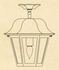B4121 Medium Manor Ceiling Lantern - Hanover Lantern, Inc.