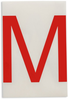 Brady Toughstripe B-514 Red Indoor Polyester Letter Label - 6 in Width - 8 in Height - 8 in Character Height - Printed Msg = M - 121765 - 754473-70988 - R. S. Hughes Company, Inc.
