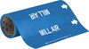 Brady B-946 White on Blue Vinyl Self-Adhesive Pipe Marker - 12 in Height - 30 ft Length - Printed Msg = MILL AIR with Left Arrow - 15553 - 754476-15553 - R. S. Hughes Company, Inc.