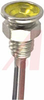 Indicator,Pnl-Mnt;MODEL 109,5MM FLUSH FACE, SCREW MOUNT LED, 28VDC YELLOW - 70015386 - Allied Electronics, Inc.