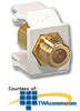 Leviton Gold Plated F-Type Adapter - AC831-0B - TelephoneStuff.com