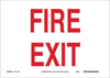 Brady B-563 High Density Polypropylene Rectangle White Emergency & Fire Exit Sign - 14 in Width x 10 in Height - TEXT: FIRE EXIT - 116081 - 754473-18724 - R. S. Hughes Company, Inc.
