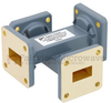 50 dB WR-62 Waveguide Crossguide Coupler with UG-419/U Square Cover Flange from 12.4 GHz to 18 GHz in Copper Alloy - FMWCP1050 - Fairview Microwave Inc.