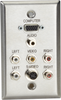 AV Stainless Wallplate (1) VGA F/F (1) S-video (1) 3.5mm (5) RCA - WP805 - Black Box