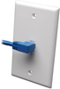 Cat6 Gigabit Molded Patch Cable (RJ45 Left Angle M to RJ45 M) - Blue, 3-ft. -- N204-003-BL-LA