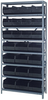 Open Shelving, 8Shelves, 24Bins, Black; Shelving Unit Type Quantum Storage - 44AC9259 - Newark, An Avnet Company