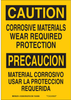 Brady B-555 Aluminum Rectangle Yellow Chemical, Biohazard, Hazardous & Flammable Material Sign - 10 in Width x 14 in Height - Language English / Spanish - 125370 - 754473-73010 - R. S. Hughes Company, Inc.
