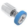 Captive Screw, 4-40 Thread, Flare-in, Phillips Recess, Knurled Blue Knob - 52-11-11-4-008 - Southco
