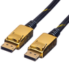 Cable, Dp Plug-Plug, Blk/gold, 1.5M; Connector To Connector Roline - 58AC5063 - Newark, An Avnet Company