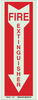 Brady Bradyglo B-324 Polyester Fire Equipment Sign - 5 in Width x 14 in Height - Glow in the Dark - TEXT: FIRE EXTINGUISHER - 80241 - 754476-80241 - R. S. Hughes Company, Inc.