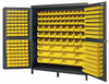 Bin Cabinet, Colossal, 264Bins, Yellow; No. Of Bins Quantum Storage - 44AC7031 - Newark, An Avnet Company