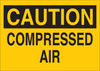 Brady B-302 Polyester Rectangle Yellow Chemical, Biohazard, Hazardous & Flammable Material Sign - 14 in Width x 10 in Height - Laminated - TEXT: CAUTION COMPRESSED AIR - 84294 - 754476-84294 - R. S. Hughes Company, Inc.