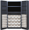 Bin Cabinet, Steel, 64Bins, Clear, 800Lb; No. Of Bins Quantum Storage - 42AC5937 - Newark, An Avnet Company
