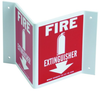 Brady B-493 High Impact Polystyrene Red Fire Equipment Sign - 10 in Width x 5.5 in Height - TEXT: FIRE EXTINGUISHER - 45368 - 754476-45368 - R. S. Hughes Company, Inc.