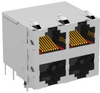 Modjack Mjd, 2X2, 8P-8C, Solder Rohs Compliant Erni - Te Connectivity - 57AK4962 - Newark, An Avnet Company