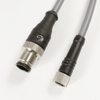 OBSOLETE - Alpha Connect EcoFlex PUR Cordset - M12 Male Straight to M8 Female Straight - 22AWG 3 Poles - DR03GR100 - Slate - 10M (32.8ft) - ALPDR03GR100-SL359 - Lapp Tannehill