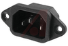 Inlet, Power; Screw Mount; 250 VAC; 12-15 A; 100 Ohms @ 500 VDC; Thermoplastic - 70133358 - Allied Electronics, Inc.