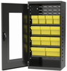 Akro-Mils Akrodrawers 350 lb Charcoal Gray Powder Coated, Textured Steel 18 ga Non-Stackable Secure Mini-Cabinet - 13 1/4 in Overall Length - 19 1/4 in Width - 38 in Height - 2, 4, 6 Drawer - Lockable - ACQV4CAST YELLOW - R. S. Hughes Company, Inc.