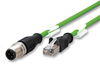 Sensor Cable, Ethernet, M12 Plug, 4 Way, Rj45 Plug, 2 M, 78.74  Rohs Compliant Metz Connect - 85X2413 - Newark, An Avnet Company