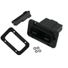 SBS®X-75A PANEL MOUNT RECEPTACLE KIT, BLACK SIGNAL HOUSING - SBSX75A-PMREC-KIT-BLK - Anderson Power Products