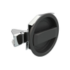 Flush Cam Latch, Medium Size, Turn Clockwise to Latch / Lock, Single or Three - Point Latching, Standard Style Handle, Powder Coat, Black -- 01-13-15 - Image